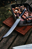 Pitmaster Series - Damascus Steel Scimitar knife