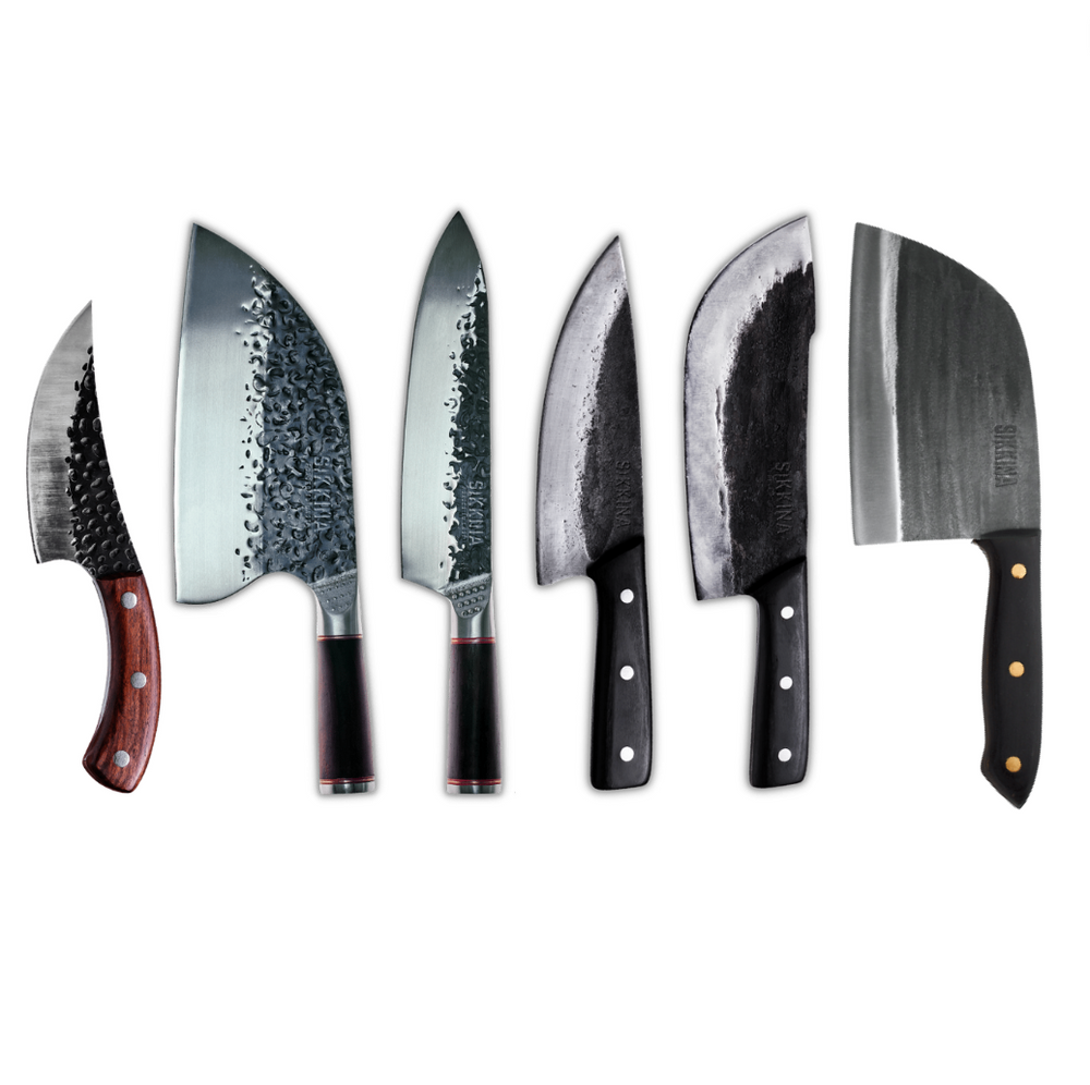 6 in 1 Master Knife Set - Sakai + Nakiri + Shirita + Surudoi + Lehja Chef + Master Lehja