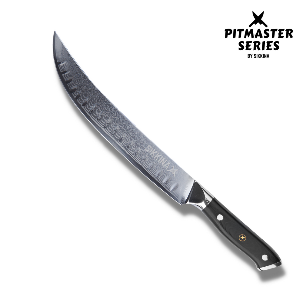 Pitmaster Series - Damascus Steel Scimitar knife